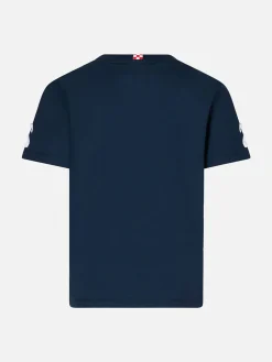 T-shirt da bambino in cotone con scritta St. Barth College