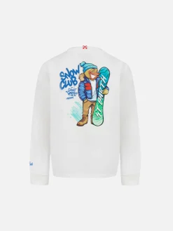T-shirt da bambino in cotone pesante Luton con stampa Crypto Duck Snow | EDIZIONE SPECIALE CRYPTO PUPPETS