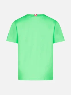T-shirt da bambino in cotone verde con stampa Snoopy | EDIZIONE SPECIALE PEANUTS™