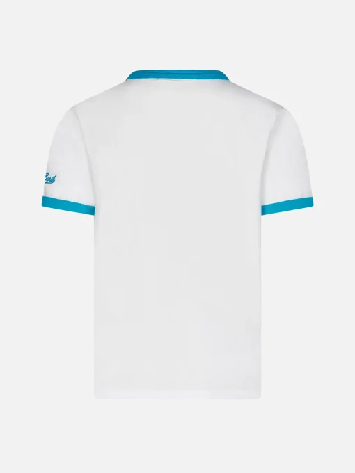 T-shirt da bambino in cotone bianco con stampa Capitan America | EDIZIONE SPECIALE MARVEL