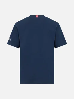T-shirt da bambino in cotone con patch in spugna King of St. Barth