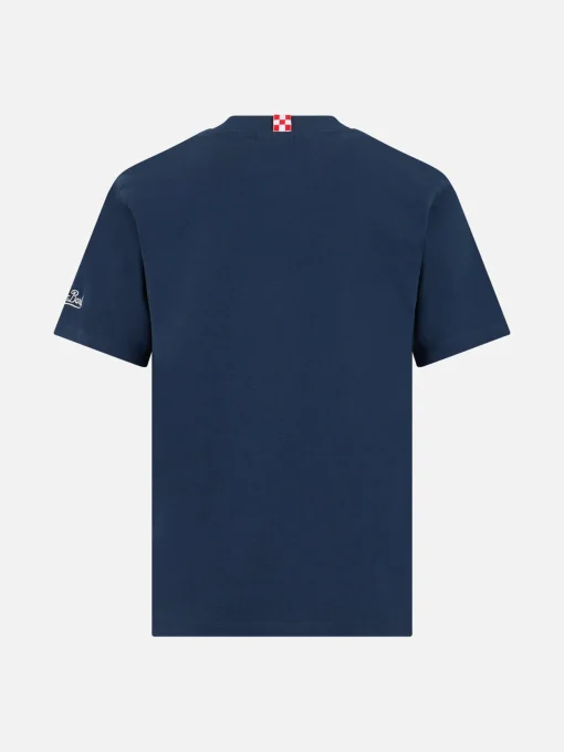 T-shirt da bambino in cotone con patch in spugna King of St. Barth
