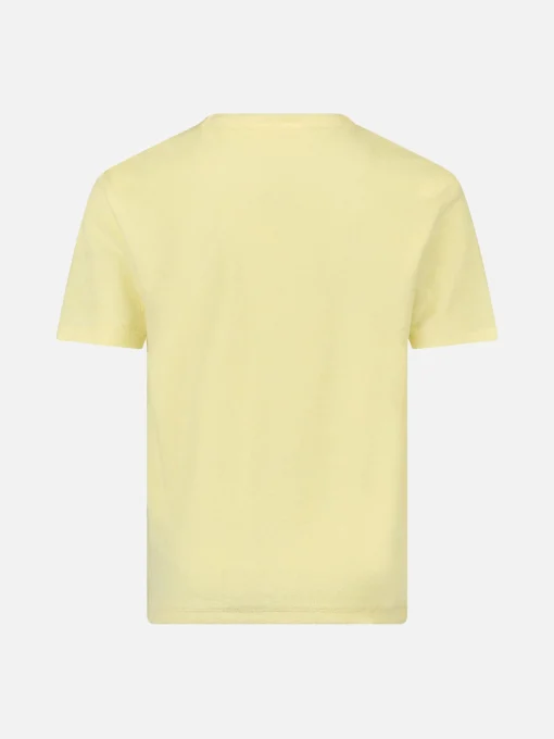 T-shirt da bambino in spugna giallo pallido Gary con ricamo St. Barth