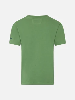 T-shirt da bambino verde militare con stampa Snoopy | SNOOPY - EDIZIONE SPECIALE PEANUTS™