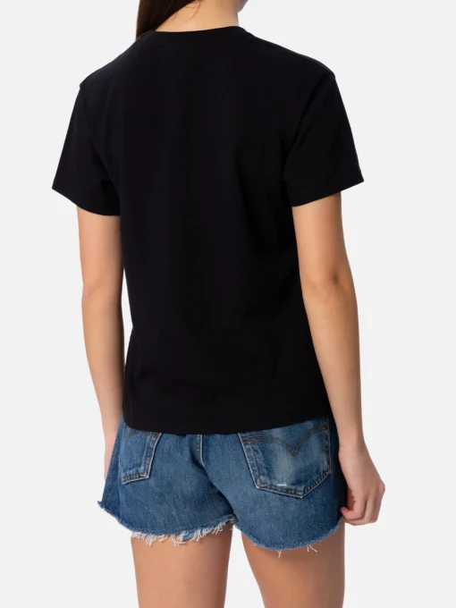 T-shirt da donna girocollo Emilie in jersey di cotone con ricamo di strass Saint Barth