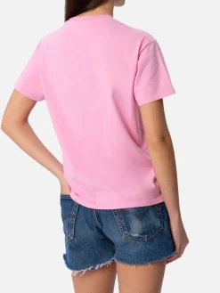 T-shirt da donna girocollo Emilie in jersey di cotone con ricamo Bikini Obsession
