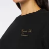 T-shirt da donna in cotone pesante con ricamo Aprés Ski Queen