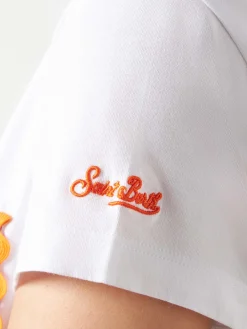 T-shirt da donna in cotone con taschino
