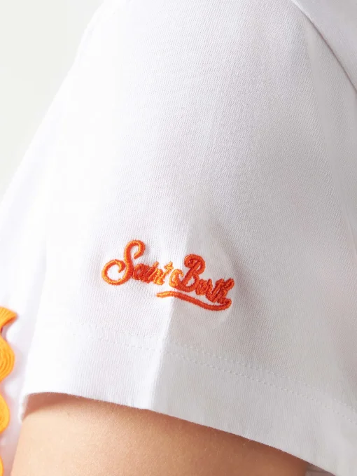 T-shirt da donna in cotone con taschino
