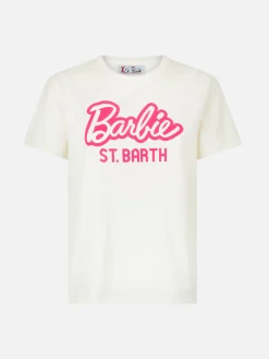 T-shirt da donna in cotone pesante con stampa Barbie St. Barth | EDIZIONE SPECIALE BARBIE
