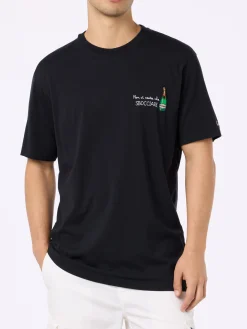 T-shirt da uomo classic fit in jersey di cotone Portofino con ricamo Non ci resta che sbocciare