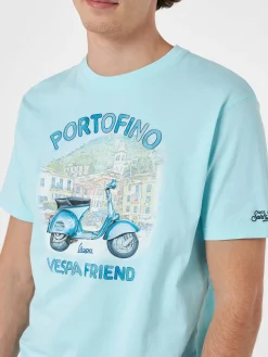 T-shirt da uomo con stampa piazzata Portofino Vespa Friend | EDIZIONE SPECIALE VESPA