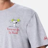 T-shirt da uomo in cotone con stampa e ricamo Snoopy | EDIZIONE SPECIALE SNOOPY PEANUTS™