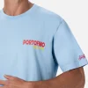 T-shirt da uomo in cotone con stampa piazzata cartolina Portofino Addicted
