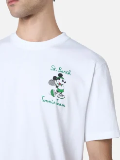 T-shirt da uomo in cotone con stampa e ricamo Topolino | DISNEY SPECIAL EDITION