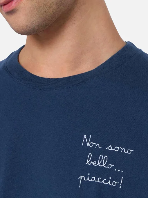 T-shirt da uomo in cotone pesante Arnott con ricamo Non sono bello… piaccio! | VACANZE DI NATALE EDIZIONE SPECIALE