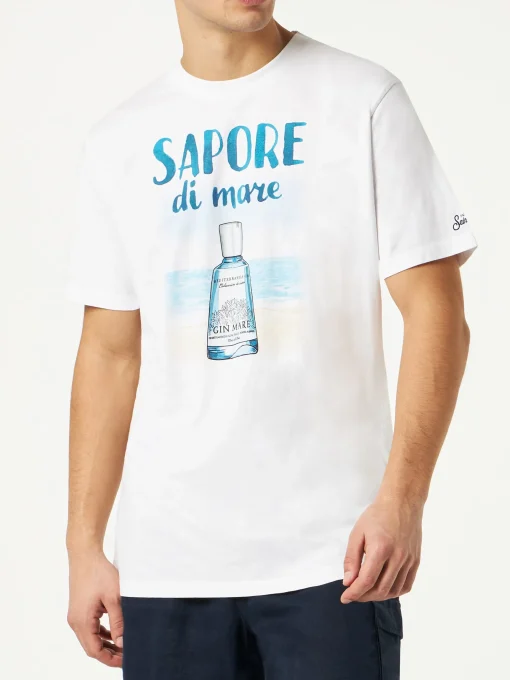 T-shirt da uomo in cotone con stampa Gin | GIN MARE EDIZIONE SPECIALE