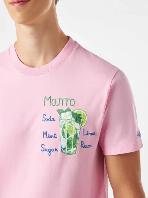 T-shirt da uomo in cotone con stampa Mojito