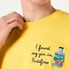 T-shirt da uomo in cotone con ricamo I found my gin in Portofino | PORTOFINO DRY GIN EDIZIONE SPECIALE