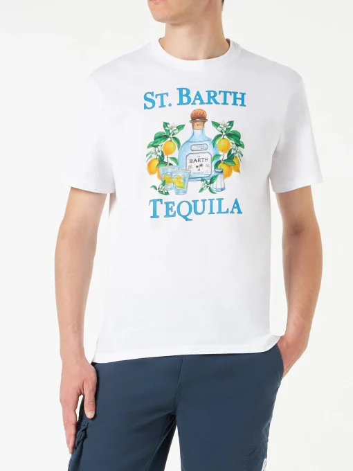 T-shirt da uomo in cotone con stampa St. Barth Tequila
