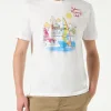 T-shirt da uomo in cotone con stampa Mykonos