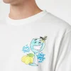 T-shirt da uomo in cotone con stampa piazzata Cryptopuppets Gin Tonic davanti e dietro | EDIZIONE SPECIALE CRYPTOPUPPETS