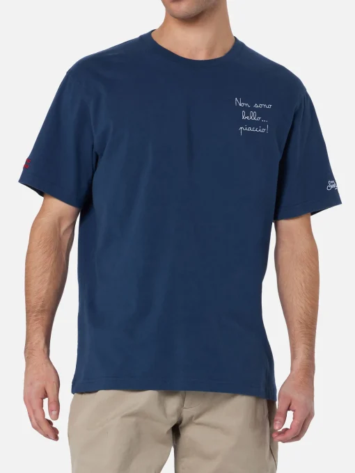 T-shirt da uomo in cotone pesante Arnott con ricamo Non sono bello… piaccio! | VACANZE DI NATALE EDIZIONE SPECIALE