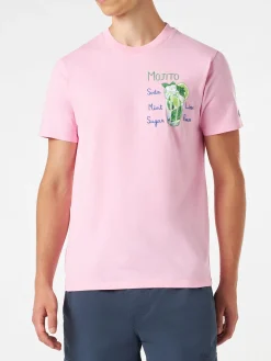 T-shirt da uomo in cotone con stampa Mojito