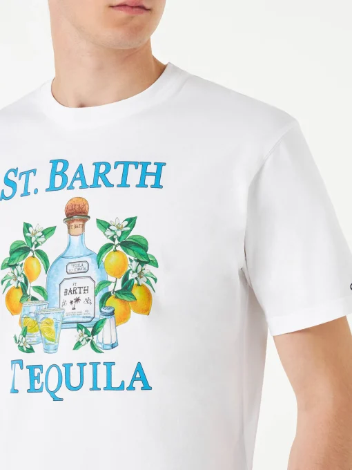 T-shirt da uomo in cotone con stampa St. Barth Tequila