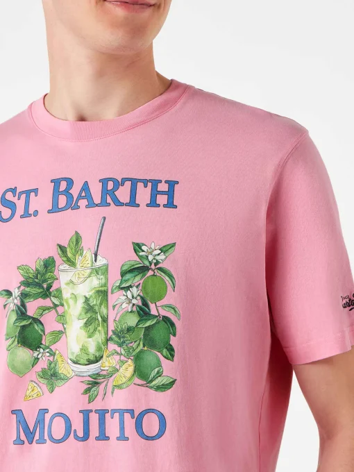 T-shirt da uomo in cotone con stampa St. Barth Mojito