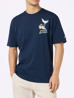 T-shirt da uomo in cotone con stampa piazzata Portofino Bay Martini | PORTOFINO DRY GIN EDIZIONE SPECIALE