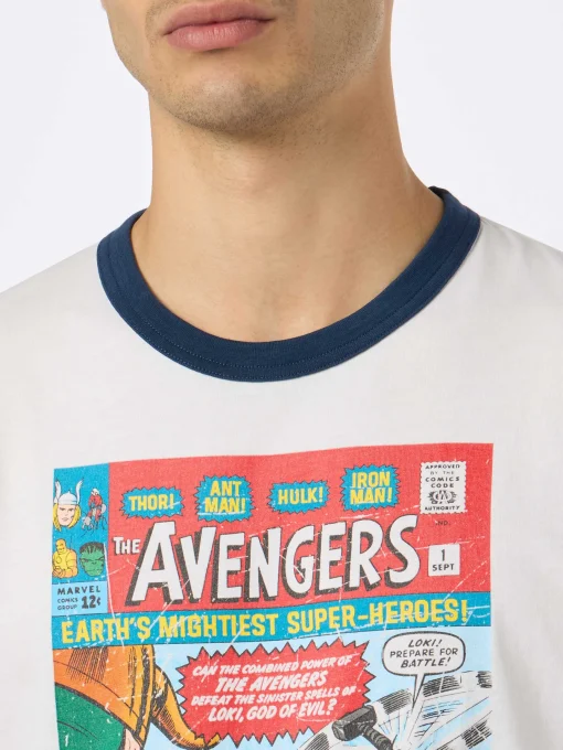 T-shirt da uomo in cotone con stampa Avengers | MARVEL SPECIAL EDITION