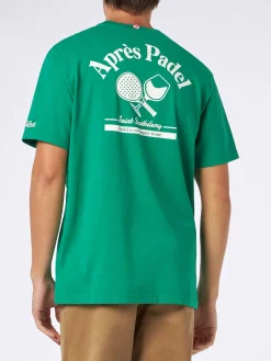 T-shirt da uomo in cotone pesante con stampa padel