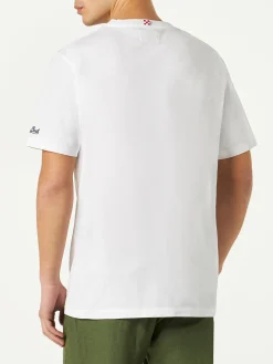 T-shirt da uomo in cotone con stampa colorata