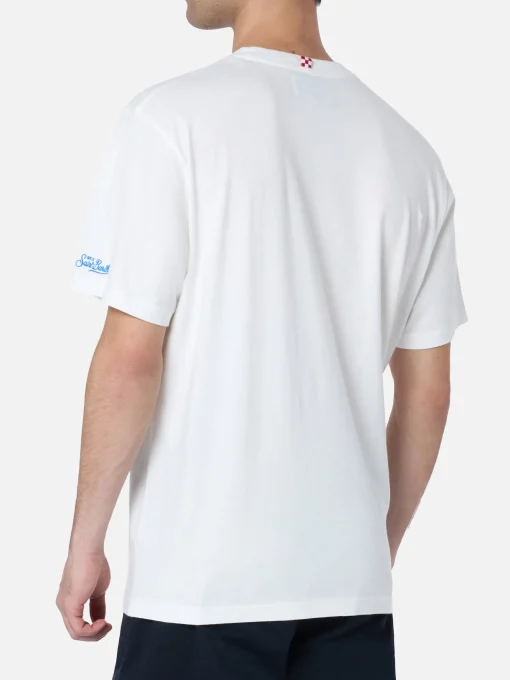 T-shirt da uomo in cotone pesante Arnott con ricamo Save my Panda 4x4 | FIAT PANDA SPECIAL EDITION