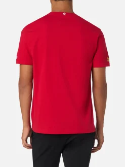 T-shirt da uomo in cotone pesante Arnott con ricamo A Capodanno siamo dai Furstenberg | VACANZE DI NATALE EDIZIONE SPECIALE