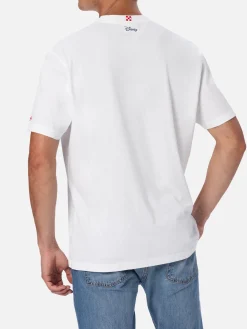 T-shirt da uomo in cotone con stampa e ricamo Paperoni | ©EDIZIONE SPECIALE DISNEY