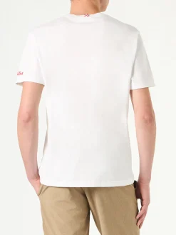 T-shirt da uomo in cotone con stampa Mykonos