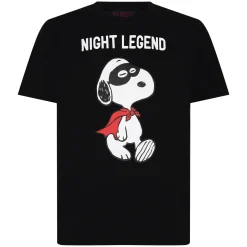 T-shirt da uomo in cotone con stampa Snoopy night legend | SNOOPY - EDIZIONE SPECIALE PEANUTS™