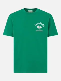 T-shirt da uomo in cotone pesante con stampa padel