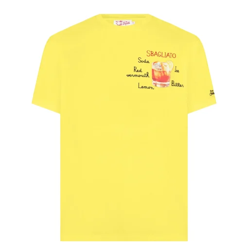 T-shirt da uomo in cotone con stampa bicchiere Sbagliato
