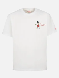 T-shirt da uomo in cotone con stampa e ricamo Paperoni | ©EDIZIONE SPECIALE DISNEY