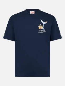 T-shirt da uomo in cotone con stampa piazzata Portofino Bay Martini | PORTOFINO DRY GIN EDIZIONE SPECIALE