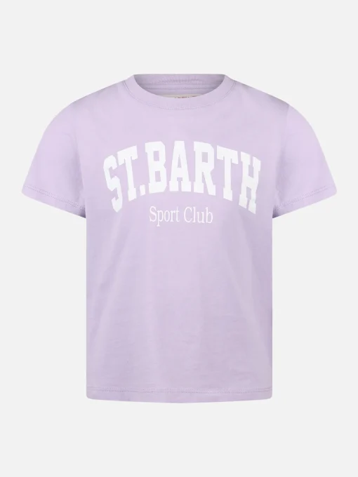 T-shirt girocollo da bambina in jersey di cotone Elly con stampa St. Barth