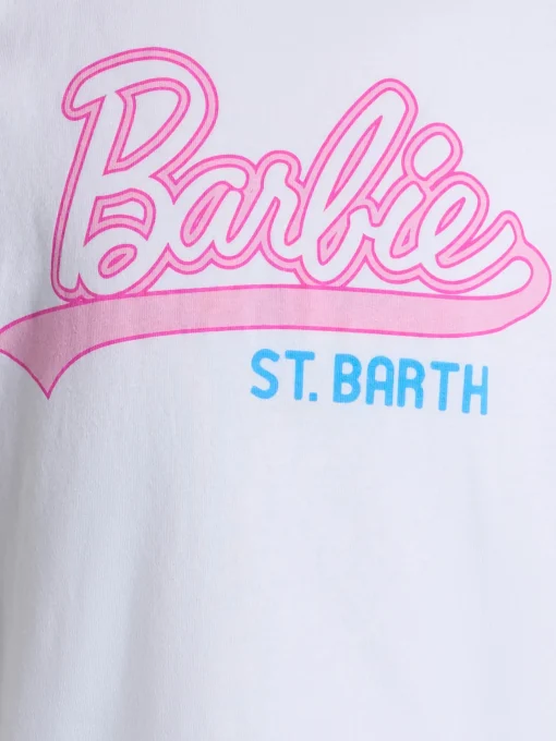 T-shirt girocollo da bambina in jersey di cotone Elly con stampa Barbie Saint Barth | EDIZIONE SPECIALE BARBIER
