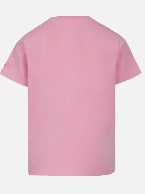 T-shirt girocollo da bambina Elly in jersey di cotone con ricamo Oggi faccio la brava