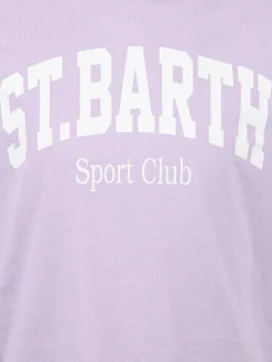 T-shirt girocollo da bambina in jersey di cotone Elly con stampa St. Barth