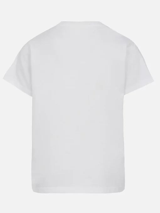 T-shirt girocollo da bambina Elly in jersey di cotone con ricamo di strass Saint Barth