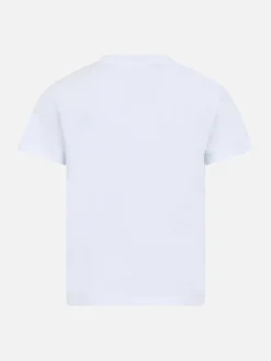 T-shirt girocollo da bambina Elly in jersey di cotone con ricamo Viziata da papà