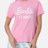 T-shirt girocollo in jersey di cotone da donna Emilie con stampa Barbie St. Barth | BARBIE SPECIAL EDITION